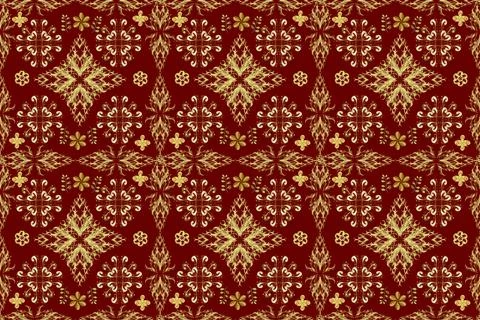 Eastern style element. Raster line art border for design template. Golden elemen Иллюстрация