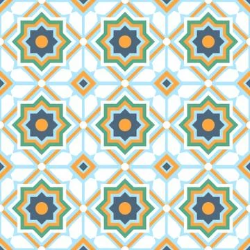Eastern style seamless geometric pattern Illustrazione stock