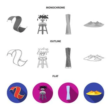 Eastern sweets, Ramadan lamp, Arab sheikh, territory.Arab emirates set Illustration