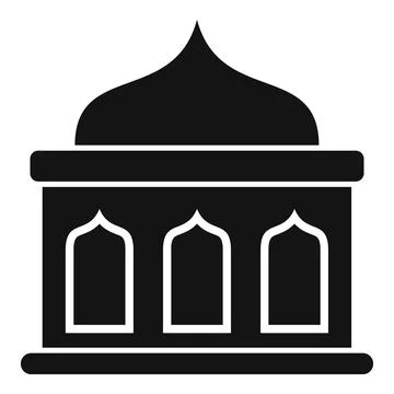 Eastern temple building representing islamic architecture and culture Illustrazione stock