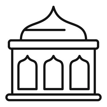 Eastern temple building representing islamic architecture and culture Ilustración de archivo