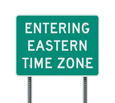 Eastern Time Zone road sign Stock Illustration