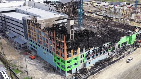 Eastern Wharf after the Fire Vídeo Stock 126362236