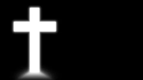 Easter's Divine Light, Glowing Cross with copy space イラスト素材