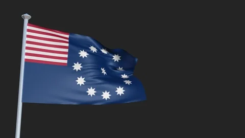 Easton Pennsylvania - Loopable 3D flag animation with Alpha Channel and Trans Stock Footage 90971999