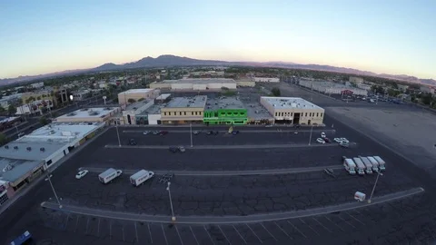 Eastside of Las Vegas at Sunset Stock Footage 79634763
