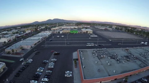 Eastside of Las Vegas at Sunset Stock Footage 79635252