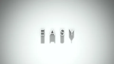 Easy 3D title animation with shadows on a white background Stock Footage 297034277