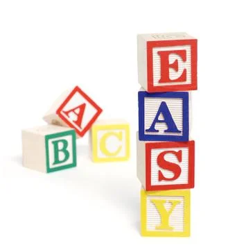 Easy abc blocks Foto stock