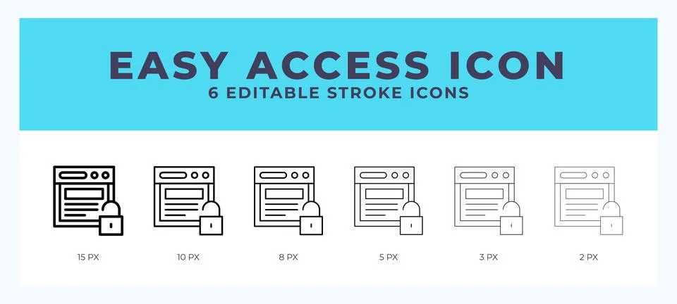 Easy access icon. Editable stroke line icon vector illustration. Stock Illustration