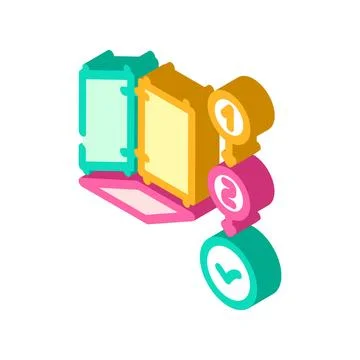 Easy assembly isometric icon vector illustration Stock Illustration
