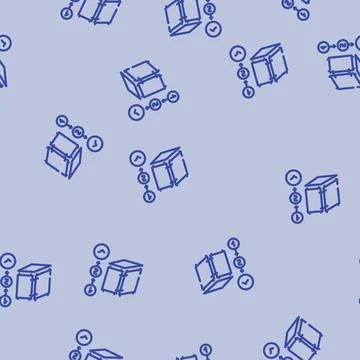 Easy assembly line vector seamless pattern Stock-Illustration