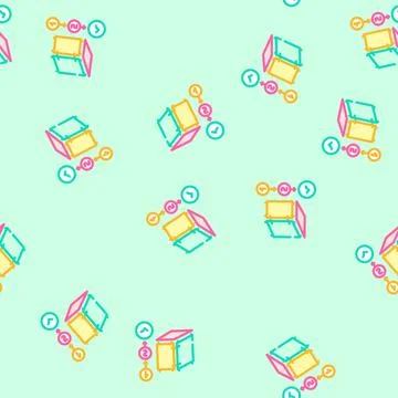 Easy assembly vector seamless pattern Stock-Illustration