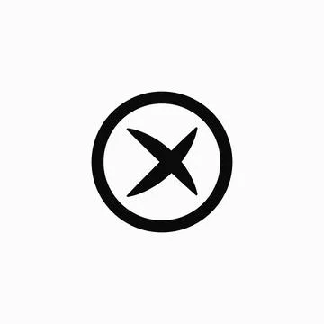 Easy cancel button Stock Illustration
