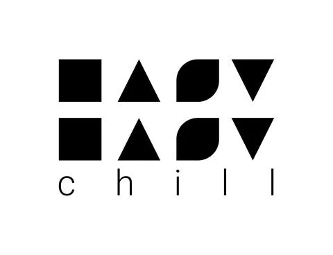 Easy chill. Vector composition in minimalistic font style Stock Illustration