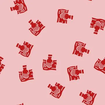 Easy clean glyph vector seamless pattern Illustrazione stock