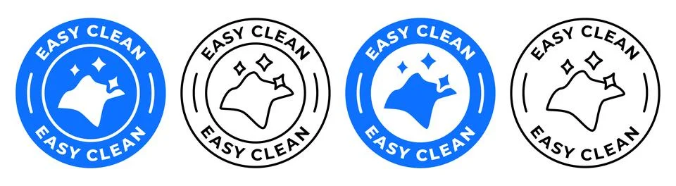 Easy clean label. Napkin and shiny surface icon. Wipe vector illustration. .. Stock Illustration