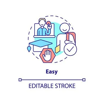 Easy concept icon Stock-Illustration