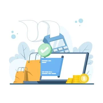 Easy digital payment concept Stock Illustration