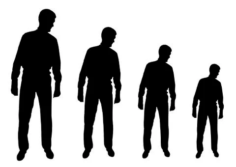 Easy to edit vector illustration of career growth stage Illustrazione stock