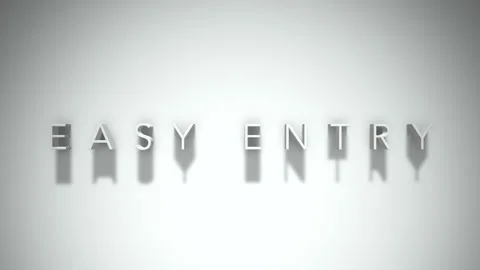 Easy entry 3D title animation with shadows on a white background 動画素材 297797324