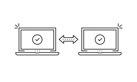Easy file transfer like data backup Stock Illustration