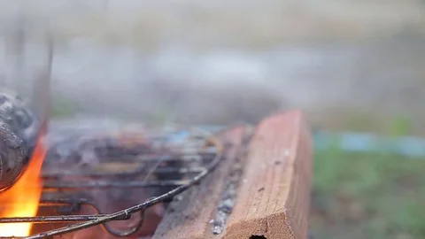 Easy grilled fish, HD video Stock Footage 80051470