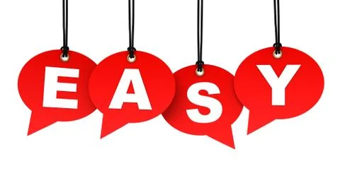 Easy hanging note concept 3d illustration Stock Illustration