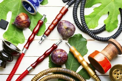 Easy hookah with figs Foto stock