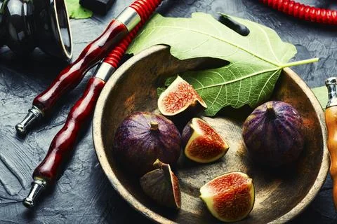 Easy hookah with figs Stock Photos