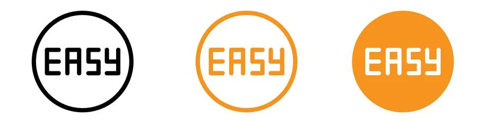 Easy Icon Set Simplified Process Illustrations for User-Friendly Projects Stock Illustration