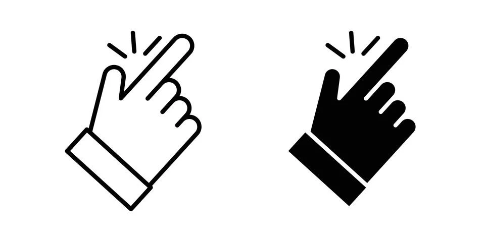 Easy icon vector template set in black Stock Illustration