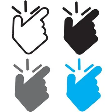 Easy icon on white background. snap finger like easy logo. snap finger symbol Stock Illustration