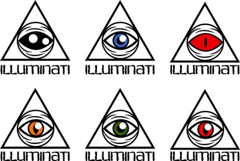 Easy Illumminati set Stock Illustration