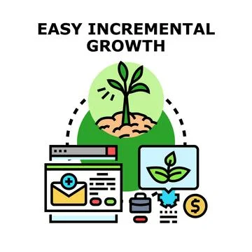 Easy incremental growth strategy illustrating business progress 스톡 일러스트