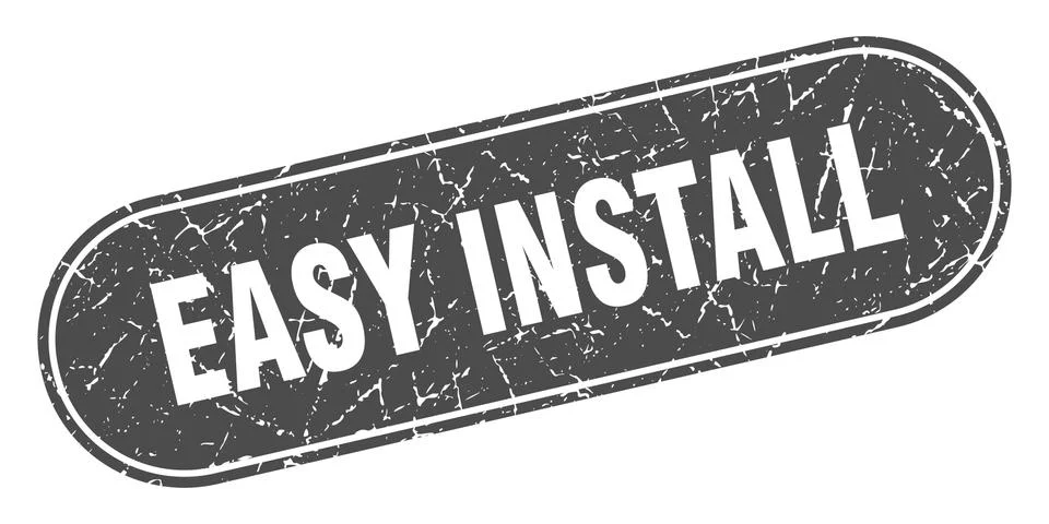 Easy install sign. easy install grunge black stamp. Label Stock Illustration
