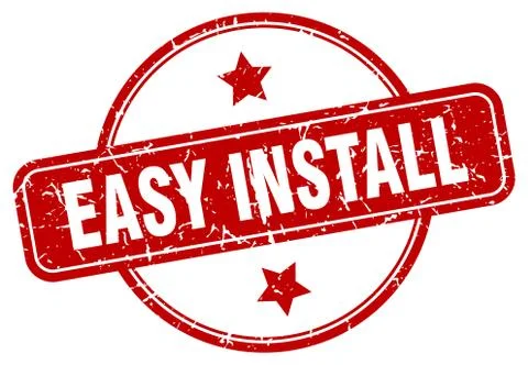 Easy install stamp. easy install round vintage grunge sign. easy install Stock Illustration