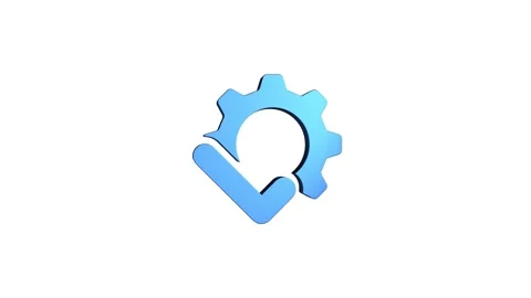 Easy installation 3D rendering rotating gear mechanism wheel for teamwork s.. 库存影片 313462753