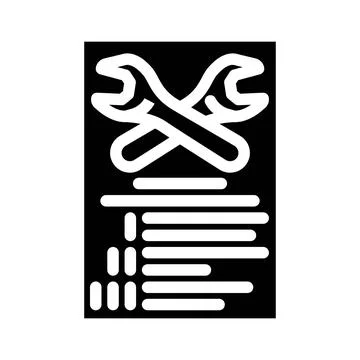Easy installation glyph icon vector illustration Illustrazione stock