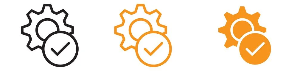 Easy Installation Icon Set Quick Setup Illustrations for Technology and App.. Stock Illustration