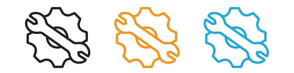 Easy Installation icon vector logo set collection for web app ui Stock Illustration