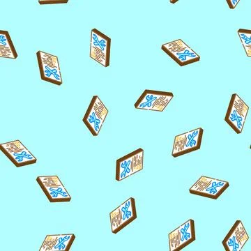 Easy installation isometric icon seamless pattern 스톡 일러스트