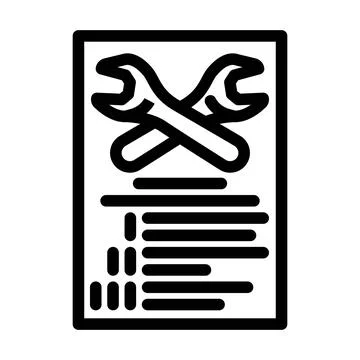 Easy installation line icon vector illustration Illustrazione stock