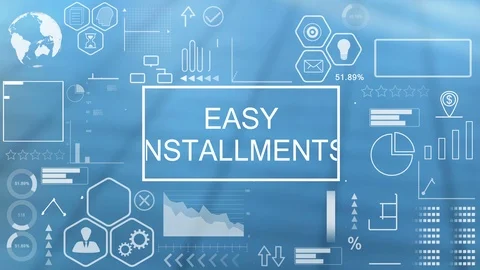 Easy Installments, Animated Typography Vídeo Stock 116424511