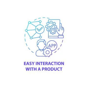 Easy interaction with product concept icon Illustrazione stock