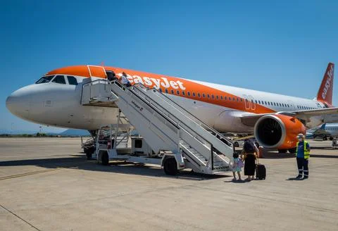 A Easy Jet air plane. Stock Photos