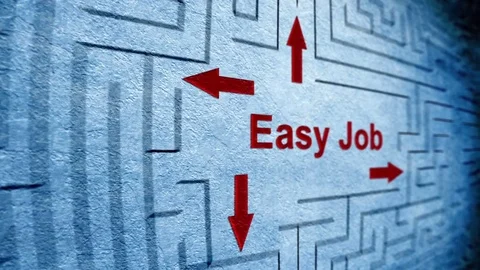 Easy job maze concept Stock Footage