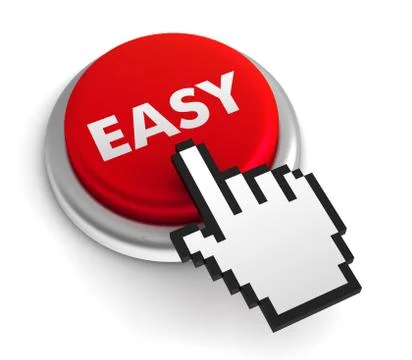 Easy keyboard concept  3d illustration Stock Illustration