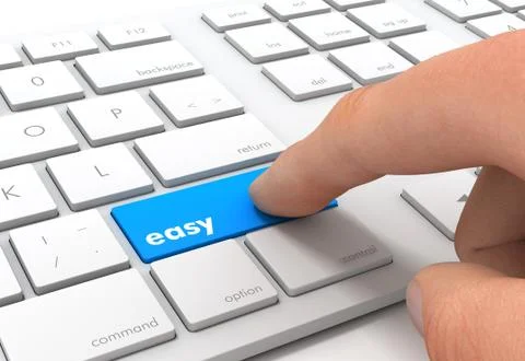 Easy keyboard concept illustration Stock Illustration