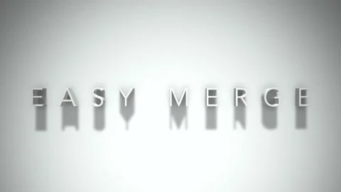 Easy merge 3D title animation with shadows on a white background Stock Footage 297510357